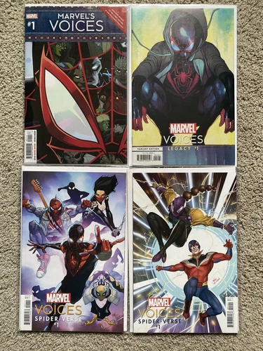 MARVEL’S VOICES LOT #1 2ND PRINT LEGACY COIPEL VARIANT & SPIDER-VERSE 2020/21/23