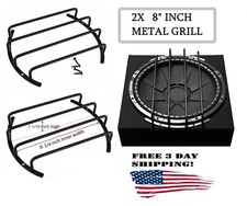 8 Inch Durable Metal Bars Speaker Subwoofer Grill Welded Black Matte - 2 Pack