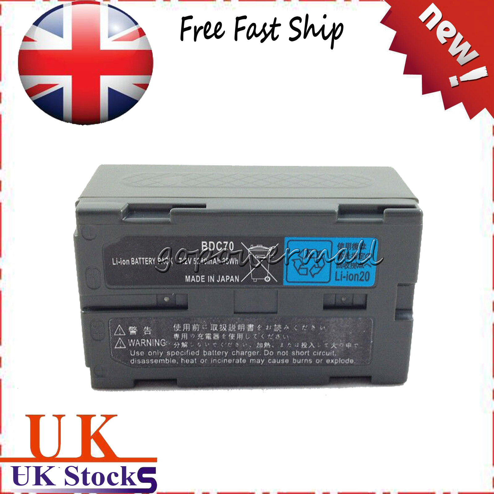 NEW For SOKKIA TOPCON BDC70 Li-ion battery 7.2V 5240mAh FOR Total Station / GPS