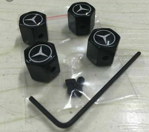 Tapones de válvula negro logo Mercedes valvula | eBay