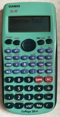 Casio FX92 College 2D+ Green Scientific Calculator Pocket Without