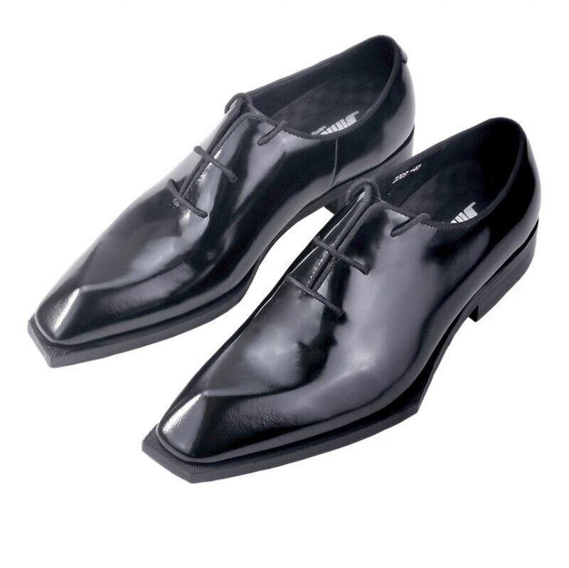 SAOLA Scarpe da uomo Oxford punta quadrata business passerella vera pelle coreane formali punta ala