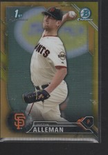 JUSTIN ALLEMAN 2016 BOWMAN CHROME DRAFT GOLD REFRACTOR CARD #BDC71  /50