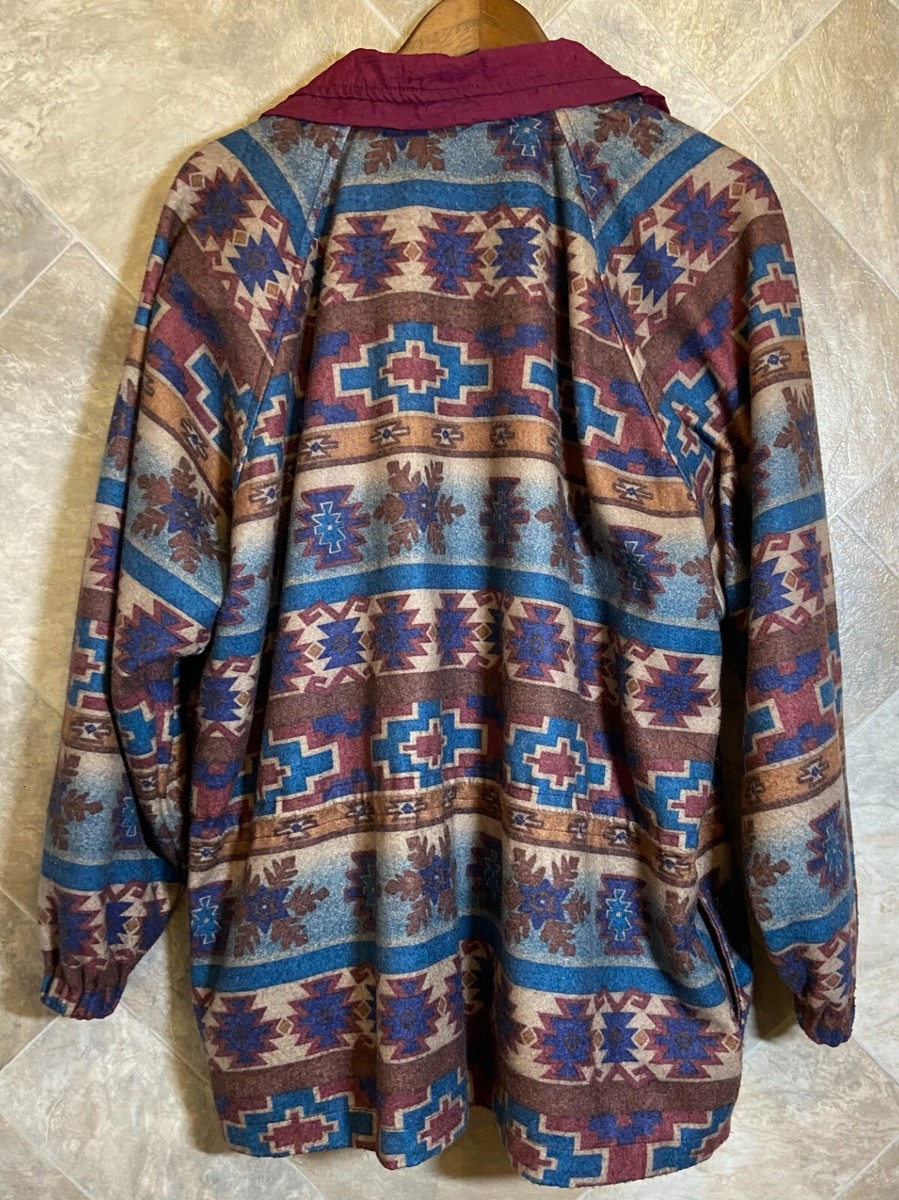Vintage Casual Club Reversible Jacket Women's Large Red