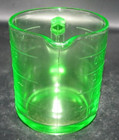 Hazel Atlas Green Uranium Glass Measuring 1 Cup 1 Spout Vintage — photo 8