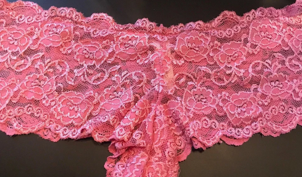 Bragas de Bikini Hiphugger De Colección Secret Treasures 8 L Rosa Coral Encaje Transparente Foto 3 de 4