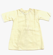 VINTAGE SORBEAU INFANT LIGHT FLANNEL GOWN, SOFT YELLOW, 3-6 M 