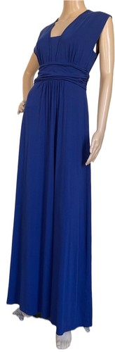 Mod-O-Doc Maxi Dress Size S Navy Blue Sheath Sleeveless Cotton Blend - 第 2/12 張圖片