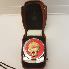 Light Meter "Moskva", Vintage Made in USSR, Rare, Leather Case and Cord, 1960's
