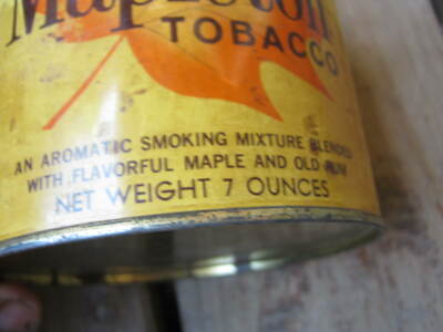Original Vintage Mapleton Tobacco Aroma Smoking Mixture Empty Can Tin