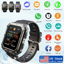 Men Tactical Military Smart Watches Health Tracker Waterproof for Android iPhone