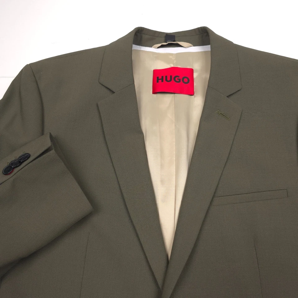 $495 Hugo Boss Arti 232x Green Performance Suit Jacket Blazer Mens Size 38S - Image 2 of 4