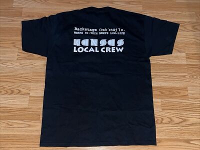 Kansas Backstage Where Hi Tech Meets Low Life Original Local Crew T Shirt XL New