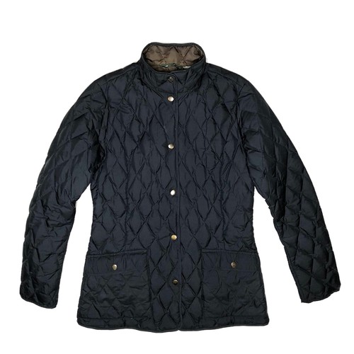 Eddie Bauer Navy Blue EB550 Goose Down Quilted Jacket Women’s Medium Tall MT - Picture 2 of 8