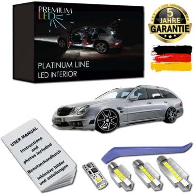 LED Innenraumbeleuchtung Premium Set für Mercedes W211 S211 23x LED CANBUS Weiß - Bild 1 von 4