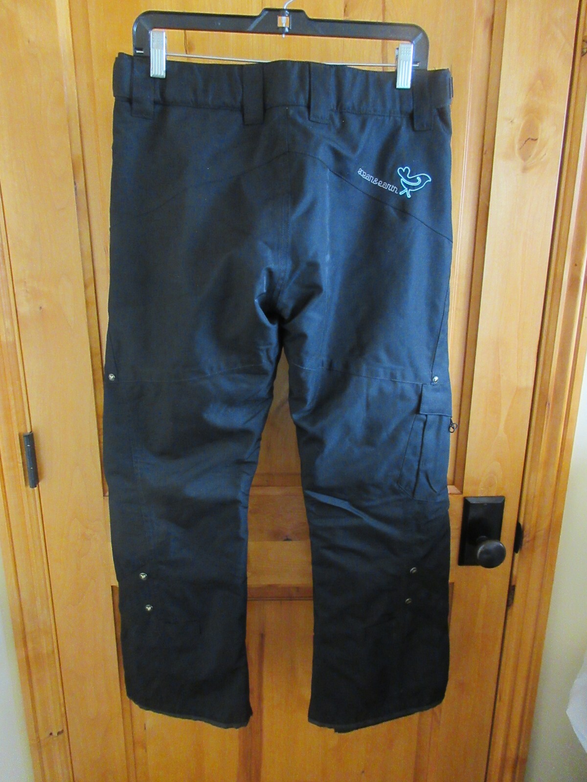 OCEAN & EARTH SNOW SKI SNOWBOARD PANTS S BLACK NWT 32X30 ADJUSTABLE MULTI FEATUR