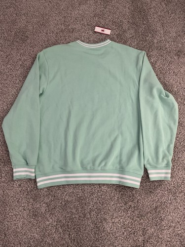 Barstool Sports Dad Ribbed Crewneck Sweatshirt Aqua/White Mens Sz LARGE NWT - Picture 3 of 10