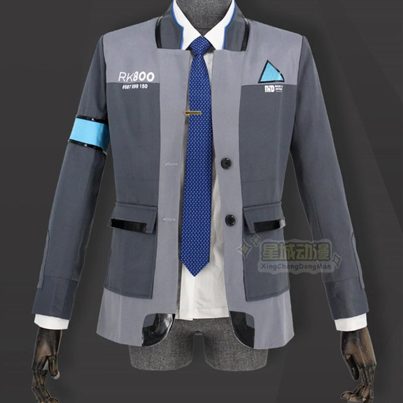 Game Detroit: Become Human Connor RK800 Agent 制服套装 Cosplay 外套 — 第 2/4 张图片
