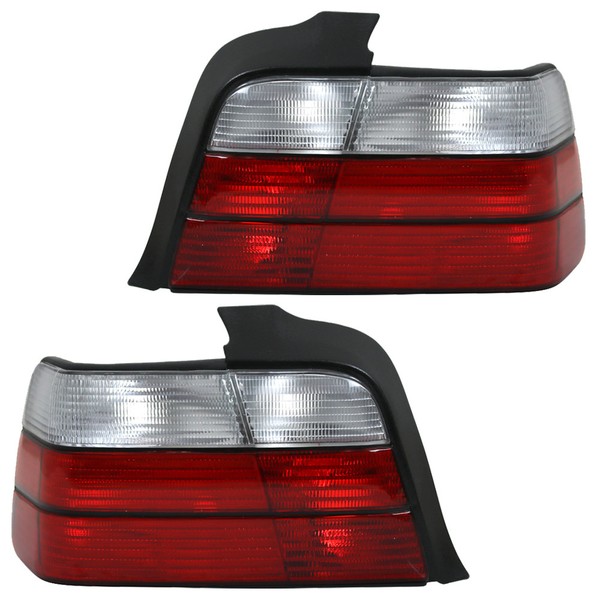 RüCkleuchten Klarglas Set FüR BMW E36 Limo Bj. 90-98 Rot/Weiss-image