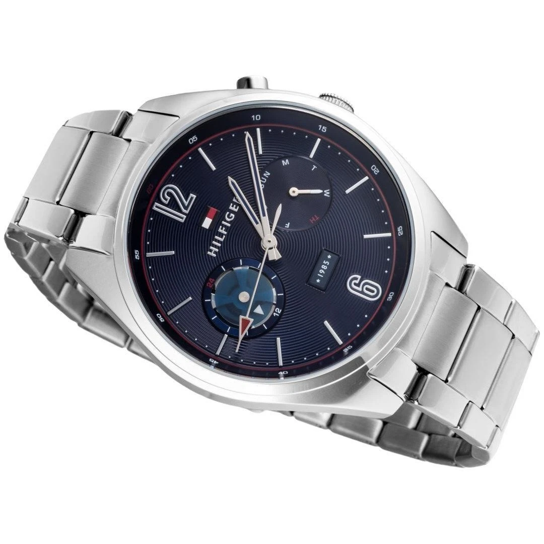 Hilfiger Deacan Dial Silver Stainless Steel Men&#039;s 1791551 | eBay