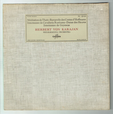 33T 25cm Herbert von KARAJAN Vinyl LA GIOONDA -LES CONTES D'HOFFMANN -COLUMBIA