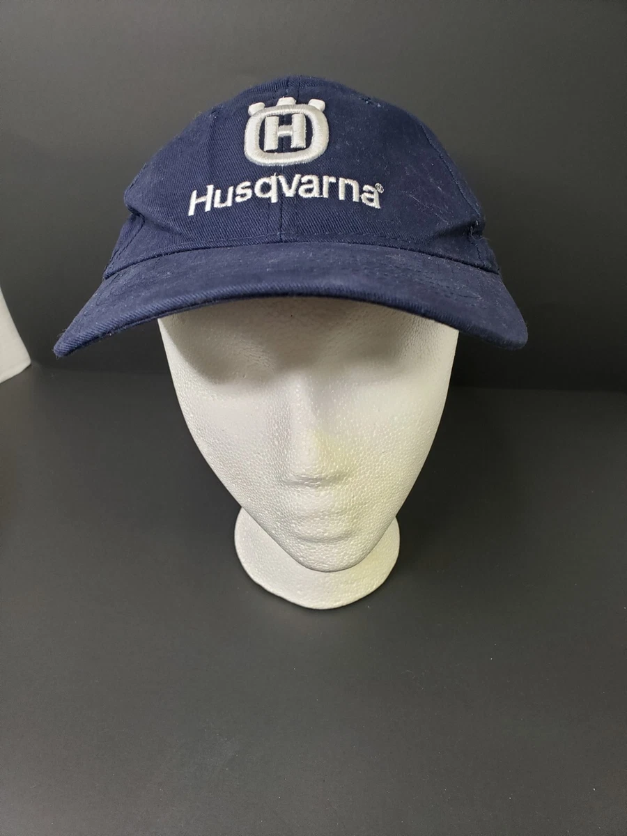 Genuine Blue w solid blue back Husqvarna stitched ball cap hat eBay