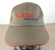 CITRUS SOLUTIONS SYNGENTA ADJUSTABLE STRAPBACK BASEBALL HAT/CAP, BEIGE, OUTDOOR