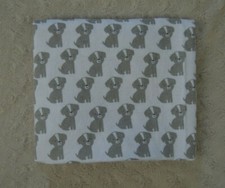 Child of Mine by Carter's Gray Puppy Dog Baby Receiving Blanket Flannel White