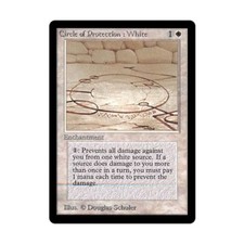 WotC MtG Beta Circle of Protection: White (C) VG