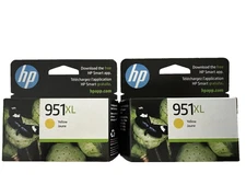 HP 951XL Yellow High-Yield Ink Cartridge, CN048AN*Lot of 2*Exp Date 12/2026