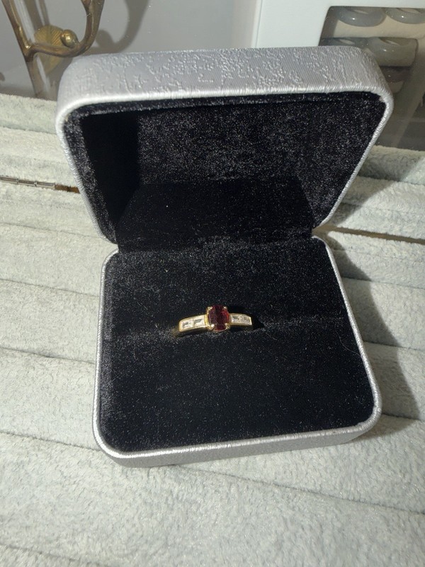 Brand New Red Spinel Ring – S925 Gold Plated – Adjustable