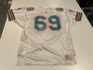 original circa 1991 KEITH SIMS MIAMI DOLPHINS NFL FOOTBALL GAME WORN JERSEY