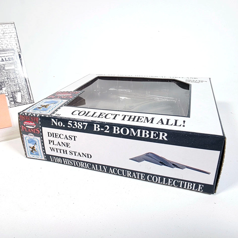 Model Power Postage Stamp Planes • B-2 Bomber # 5387 • 1:100 Scale Diecast - Image 3 of 4