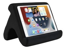 Black Pillow Stand Holder for Tablets, Washable, Multi-Angle, Universal