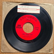 BOB DYLAN Lay Lady Lay/Peggy Day COLUMBIA FOLK POP 45 7" Record Vinyl
