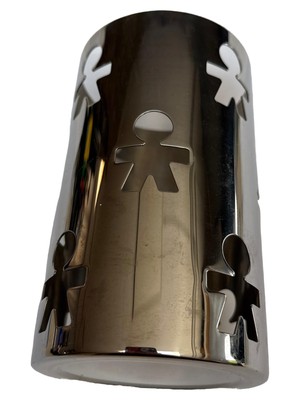 Alessi Kerzenhalter Figurinen Edelstahl Silber Modern 15 cm