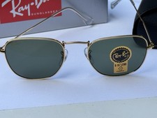 NEW Ray-Ban RB3857 9196/31 FRANK Gold with G-15 Green Sunglasses 51mm