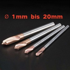 1mm-20mm VHM NC-Anbohrer 90&deg; Zentrierbohrer Fasenfr&auml;ser Z=2 f&uuml;r Stahl Aluminium