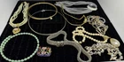 Vintage Estate Costume Jewelry Choker Necklaces Lot Of 10 Silver& Gold Tones