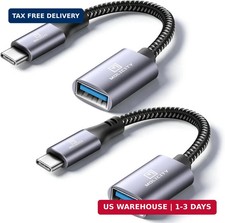 USB C to USB 3.0 Adapter 2-Pack , USB C Male to USB Female OTG Cable Adapter Co
