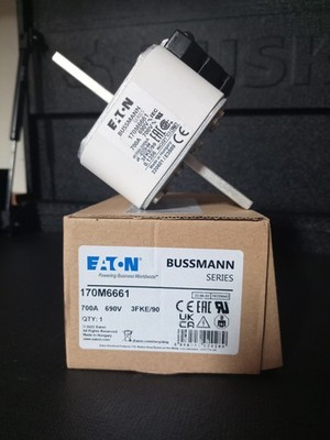 Eaton Bussman Series High Speed Square Body Fuse Cat. 170M6661 700A/690V/3FKE/90