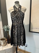 Vince Camuto, Black And cream Halter Dress Size 0