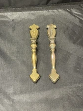 Amerock 179 Faux Keyhole Thumb Pull Handle Cabinet Door Dark Brass 3" Centers