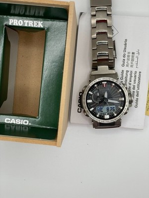 Casio Pro Trek PRW-60T-7A Titanium Solar Radio Men's Watch Module 5578 w/ Box