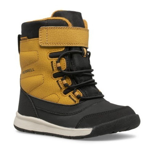 Merrell Boys Waterproof Snow Boots Wheat Black Size 6 US / 22 EU New In Box - Picture 8 of 8