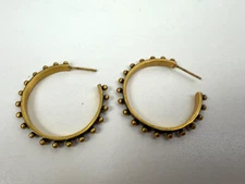 Julie Vos Studded SOHO Hoop Pierced Earrings -Mixed Metals