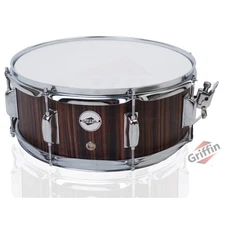 GRIFFIN Snare Drum - 14X5.5" Poplar Wood Shell Acoustic Percussion Head Kit Set
