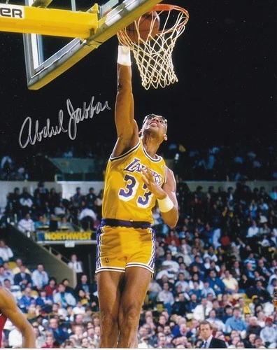 KAREEM ABDUL-JABBAR LAKERS SIGNED AUTOGRAPH 8X10 PHOTO