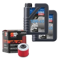K&N ÖLfilter Set Liqui Moly 10W-40 2L FüR Yamaha XVS 250 Drag Star VG03 Bj.2001