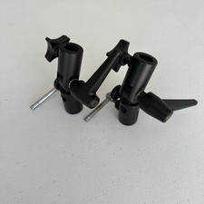 2X - Manfrotto Bogen 026 Swivel Lite-Tite Umbrella Adapter Black Made In Italy